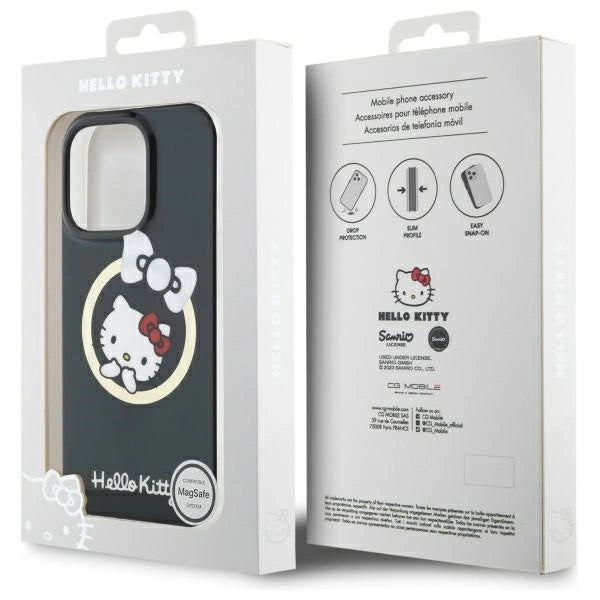 Калъф Hello Kitty IML Fun Bow Magsafe за iPhone 16 Pro - черен