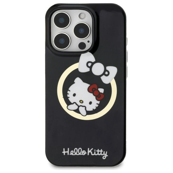 Калъф Hello Kitty IML Fun Bow Magsafe за iPhone 16 Pro - черен