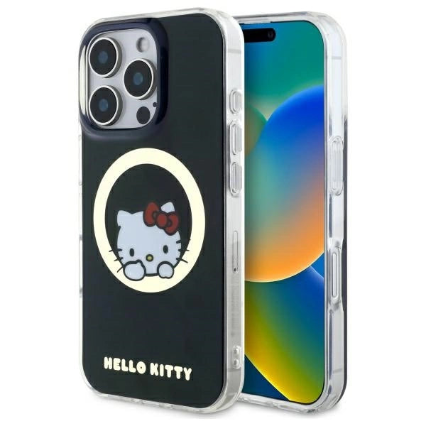 Калъф Hello Kitty IML Sweet Kitty Magsafe за iPhone 16 Pro - черен