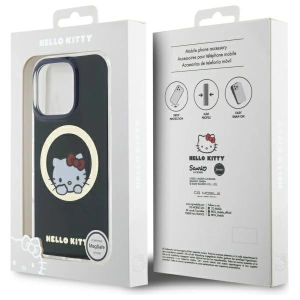 Калъф Hello Kitty IML Sweet Kitty Magsafe за iPhone 16 Pro - черен