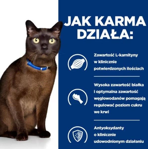 HILL'S PD M/D Diabetes Care Chicken - суха храна за котки - 3 кг