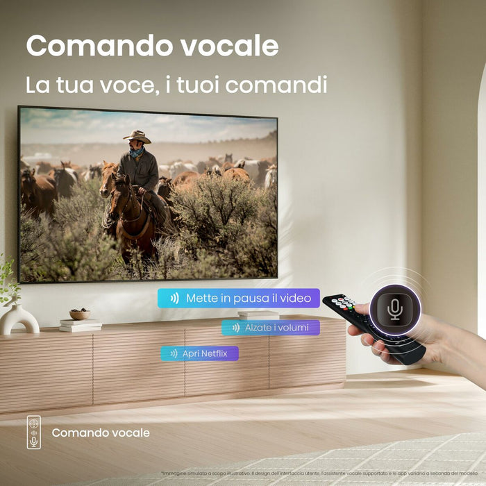 Hisense 55" A6Q, 4K Ultra HD 3840x2160, DLED, DFA, Precision Colour, HDR 10+, HLG, Dolby Vision, Сензор за светлина, Smart TV, WiFi, BT, AnyView Cast, Gaming Mode, 1xHDMI2 eArc, 3xHDMI, 2xUSB, LAN, CI+, DVB-T2/C/S2, Черен