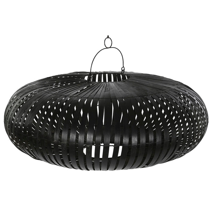 Купол на Лампа Home ESPRIT Черен Бамбук 80 x 80 x 30 cm