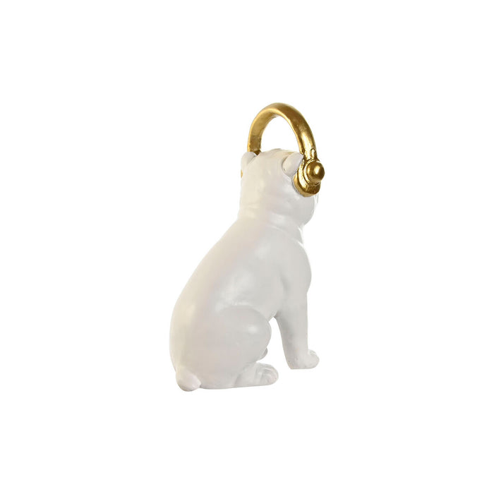Декоративна фигурка Home ESPRIT Бял Черен Златен Куче 12 x 18 x 30 cm (2 броя)
