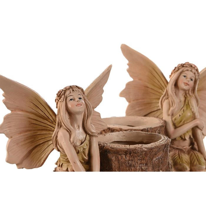 Декоративна фигурка Home ESPRIT Кафяв Фея 18 x 10 x 15 cm (2 броя)
