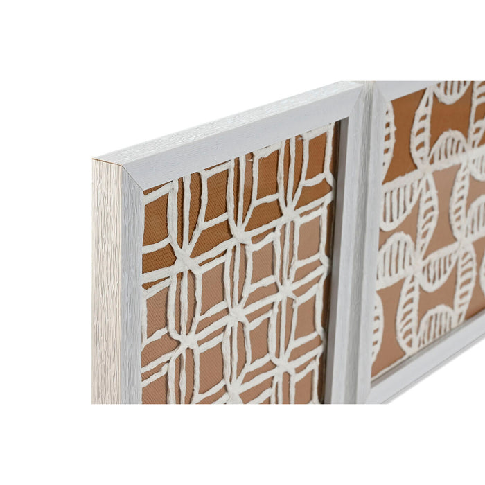 Комплект от 4 снимки Home ESPRIT хартия Кристал 22 x 2 x 22 cm