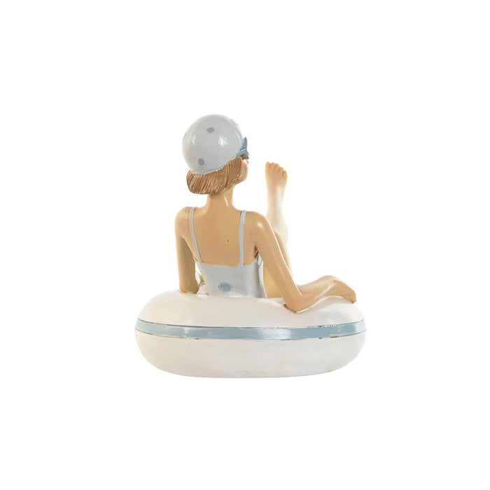 Декоративна фигурка Home ESPRIT Бял Небесно синьо Средиземноморско 17,5 x 10 x 10,5 cm (2 броя)