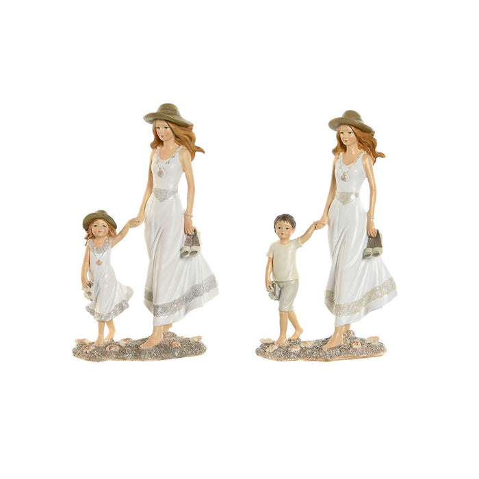 Декоративна фигурка Home ESPRIT Бял Бежов 14,5 x 8 x 24,5 cm (2 броя)