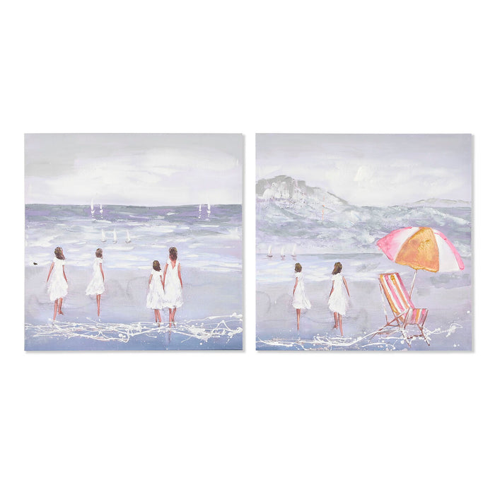 Пластно Home ESPRIT Пластно Дървен MDF 80 x 3 x 80 cm