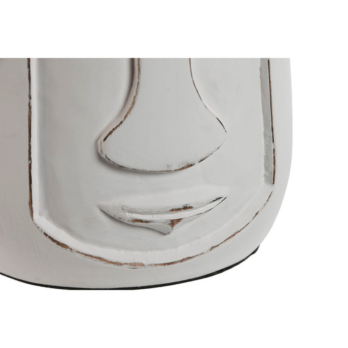 Ваза Home ESPRIT Бял Дърво манго Модерен Лице 15 x 15 x 30 cm
