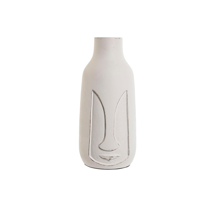 Ваза Home ESPRIT Бял Дърво манго Модерен Лице 15 x 15 x 30 cm