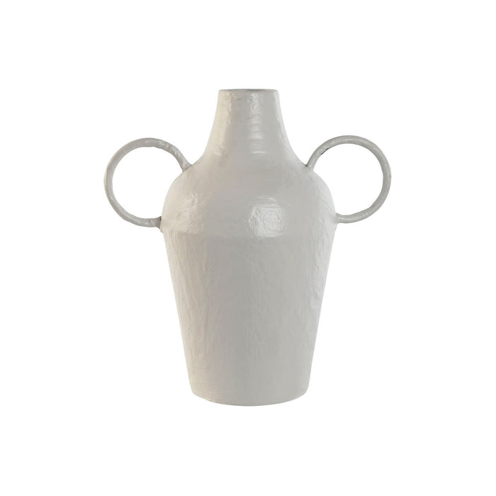 Ваза Home ESPRIT Бял Метал 33,5 x 20 x 36 cm