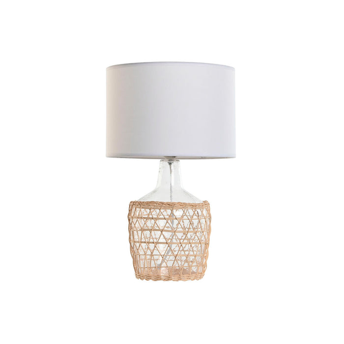 Настолна лампа Home ESPRIT Бял Кафяв Кристал Въже 220 W 60 V 28 x 28 x 45 cm (2 броя)