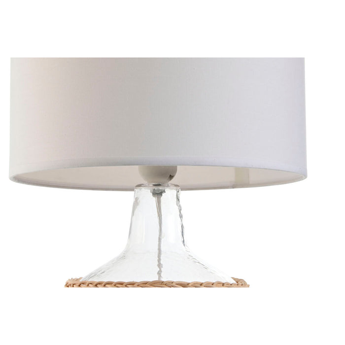 Настолна лампа Home ESPRIT Бял Кафяв Кристал Въже 220 W 60 V 28 x 28 x 45 cm (2 броя)