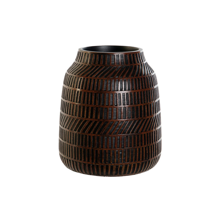 Ваза Home ESPRIT Кафяв Черен Смола Колониален 19 x 19 x 21 cm