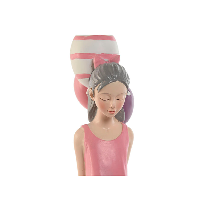 Декоративна фигурка Home ESPRIT Розов chica 7 x 11 x 27 cm