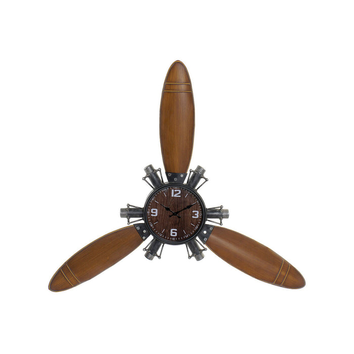 Стенен часовник Home ESPRIT Кафяв Черен Метал Дървен MDF Vintage 121 x 7 x 106 cm