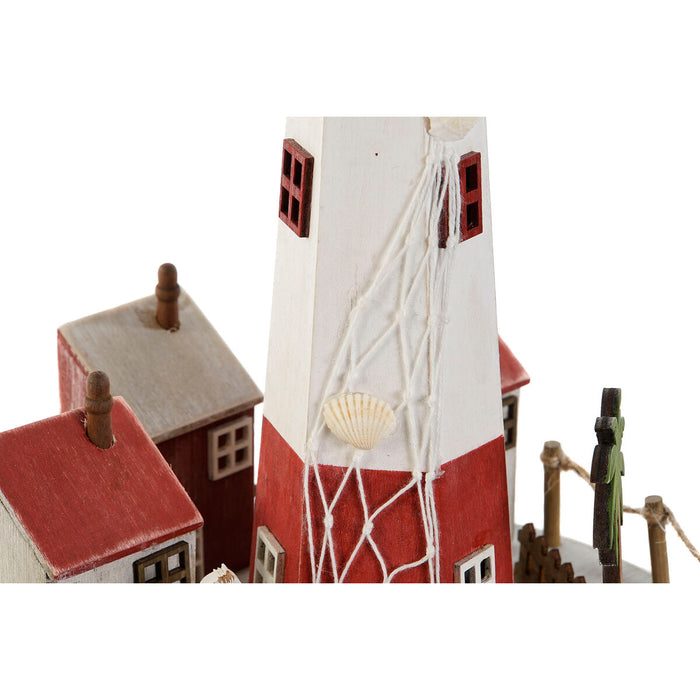 Ярка декорация Home ESPRIT Дървен Алуминий Фар 20 x 20 x 30,5 cm (2 броя)