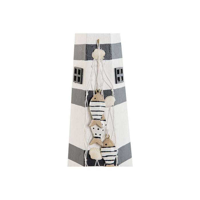 Ярка декорация Home ESPRIT Дървен Моряк Фар 14 x 14 x 40 cm (2 броя)
