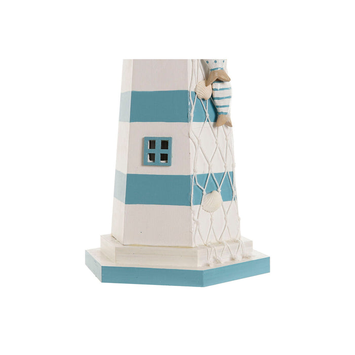 Ярка декорация Home ESPRIT Дървен Моряк Фар 14 x 14 x 40 cm (2 броя)