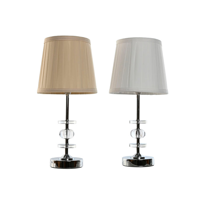 Настолна лампа Home ESPRIT Бял Бежов Металик Метал 25 W 220 V 20 x 20 x 43 cm (2 броя)