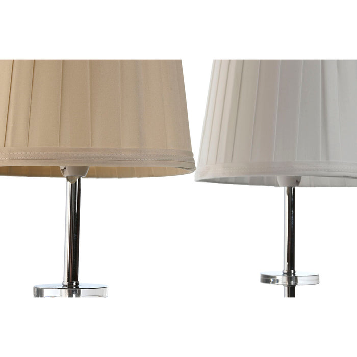 Настолна лампа Home ESPRIT Бял Бежов Металик Метал 25 W 220 V 20 x 20 x 43 cm (2 броя)