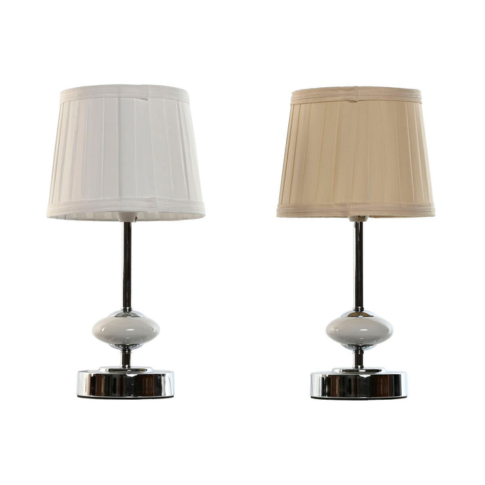 Настолна лампа Home ESPRIT Бял Бежов Метал Порцелан 20 W 220 V 17,5 x 17,5 x 35 cm (2 броя)