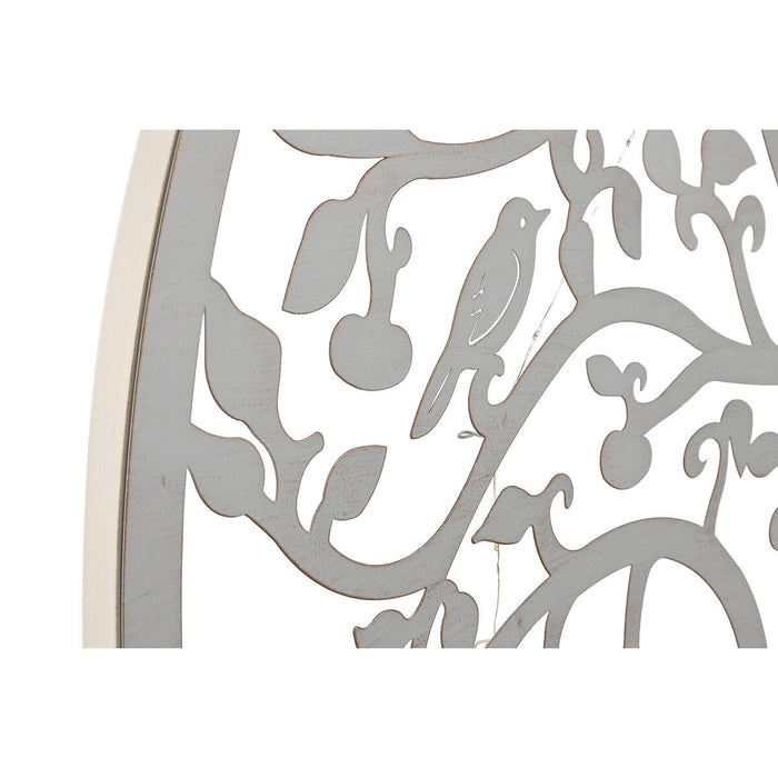 Декорация за стена Home ESPRIT Бял Дърво Shabby Chic 99 x 2 x 99 cm