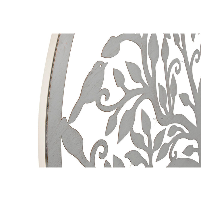 Декорация за стена Home ESPRIT Бял Дърво Cottage 99 x 2 x 99 cm