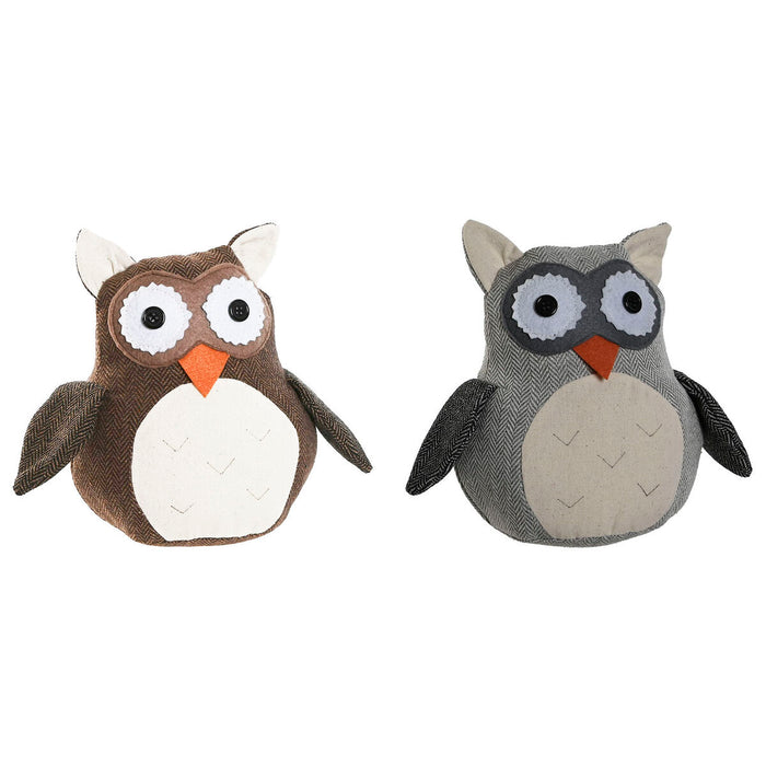 Държач на врати Home ESPRIT От пясък 25 x 12 x 20 cm Бухал (2 броя)