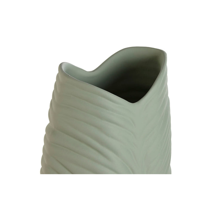 Ваза Home ESPRIT Зелен Каменинов Тропически Лист на растение 21 x 10 x 50 cm