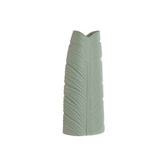 Ваза Home ESPRIT Зелен Каменинов Тропически Лист на растение 21 x 10 x 50 cm