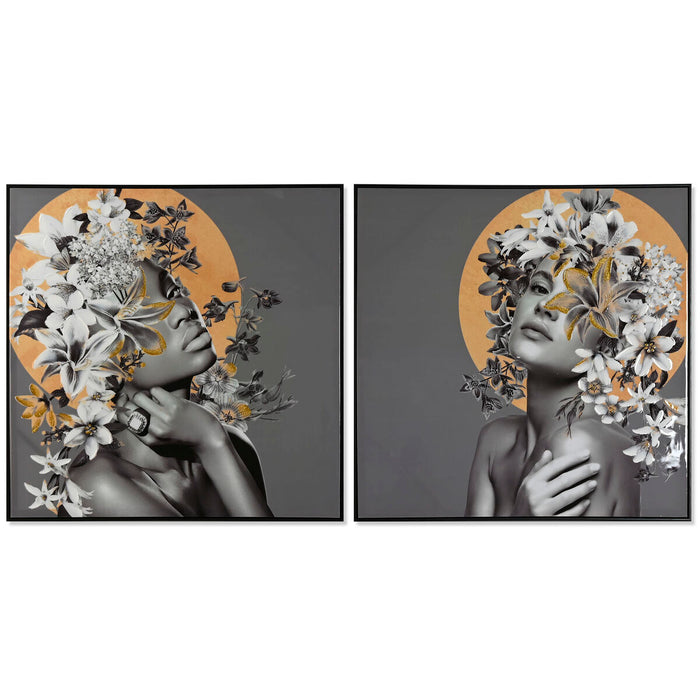 Картина Home ESPRIT Lilled Модерен 100 x 3,5 x 100 cm (2 броя)