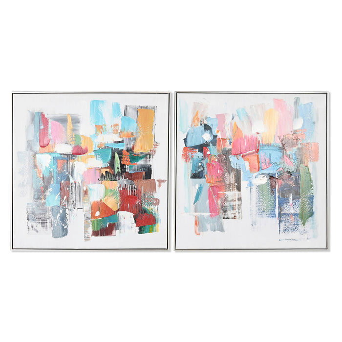 Картина Home ESPRIT Абстрактен Модерен 82 x 4,5 x 82 cm (2 броя)