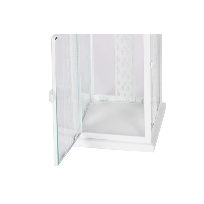 Latern Home ESPRIT Бял Кристал Желязо Shabby Chic 20 x 20 x 55 cm (3 Части)