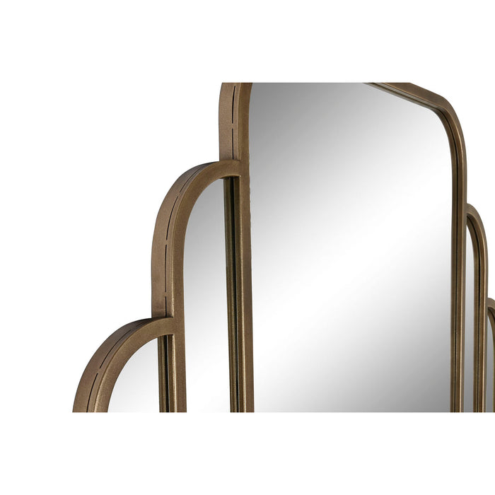 Стенно огледало Home ESPRIT Златен Кристал Желязо Модерен 122 x 3 x 208 cm