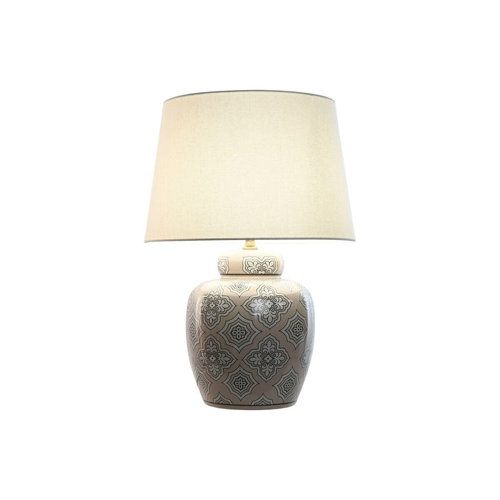 Настолна лампа Home ESPRIT Бял Бежов Керамика 50 W 220 V 43,5 x 43,5 x 61 cm