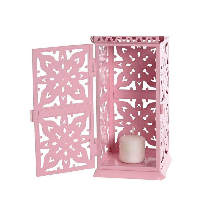 Latern Home ESPRIT Бял Зелен Розов Желязо Ориенталски 10 x 10 x 30 cm (4 броя)