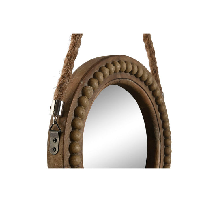 Стенно огледало Home ESPRIT Кафяв Колониален Топки 28 x 4 x 61 cm