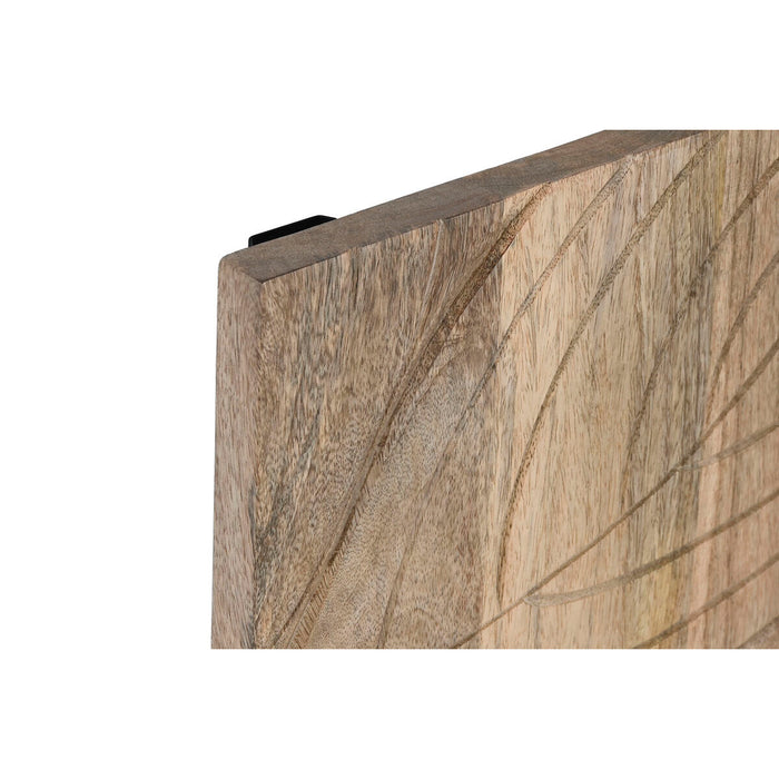 Декорация за стена Home ESPRIT Естествен Модерен Лист на растение 90 x 3 x 90 cm (9 Части)