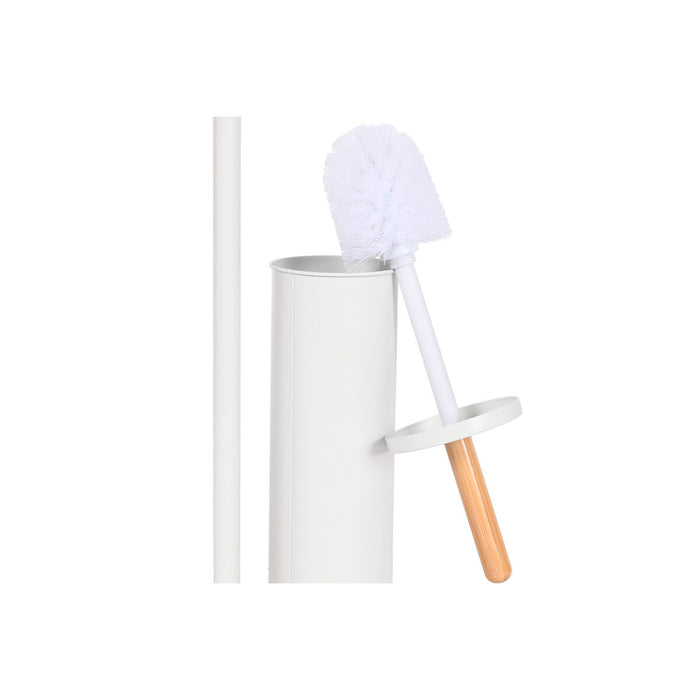 Поставка за Тоалетна Хартия Home ESPRIT Бял Естествен Метал Бамбук 22 x 16 x 68 cm