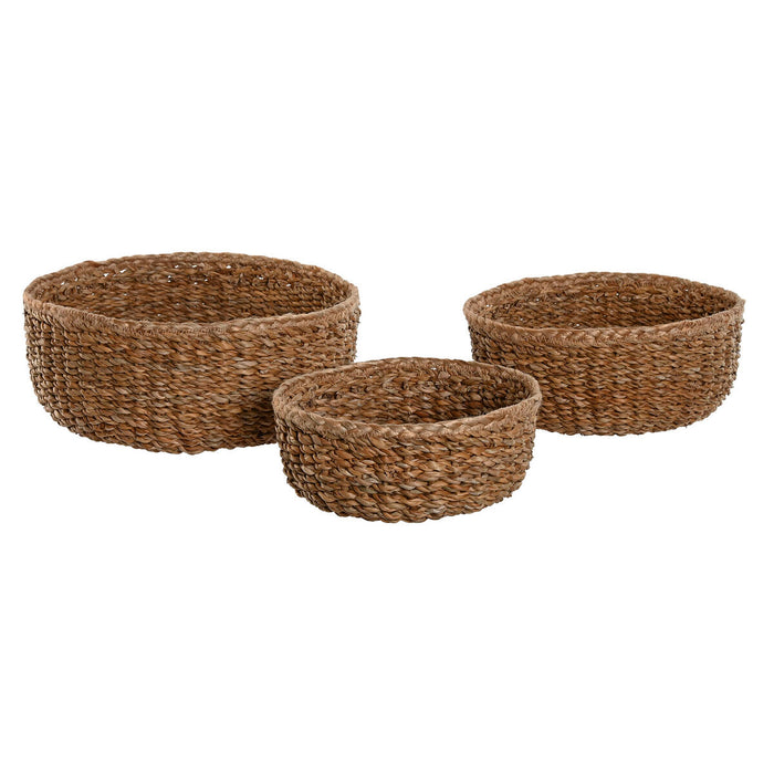 Игра на Кошници Home ESPRIT Естествено влакно Boho 30 x 30 x 13 cm