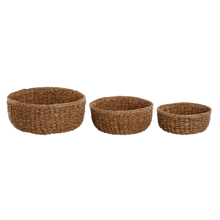 Игра на Кошници Home ESPRIT Естествено влакно Boho 30 x 30 x 13 cm