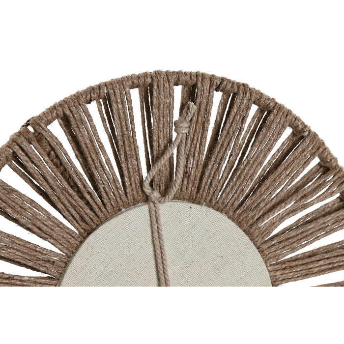 Игра на Огледала Home ESPRIT Естествен Тропически 20 x 1 x 20 cm (3 Части)