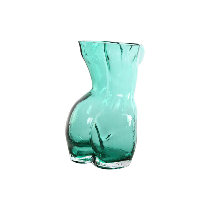 Ваза Home ESPRIT Син Зелен Кристал 18 x 17 x 28 cm (2 броя)