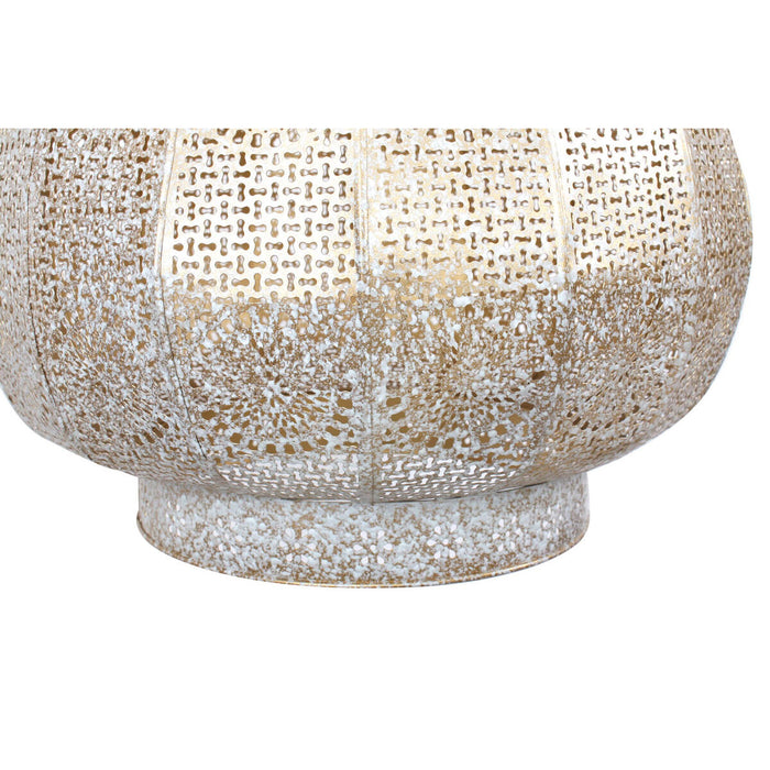 Полилей Home ESPRIT Бял Златен Метал 40 W 40 x 40 x 55 cm
