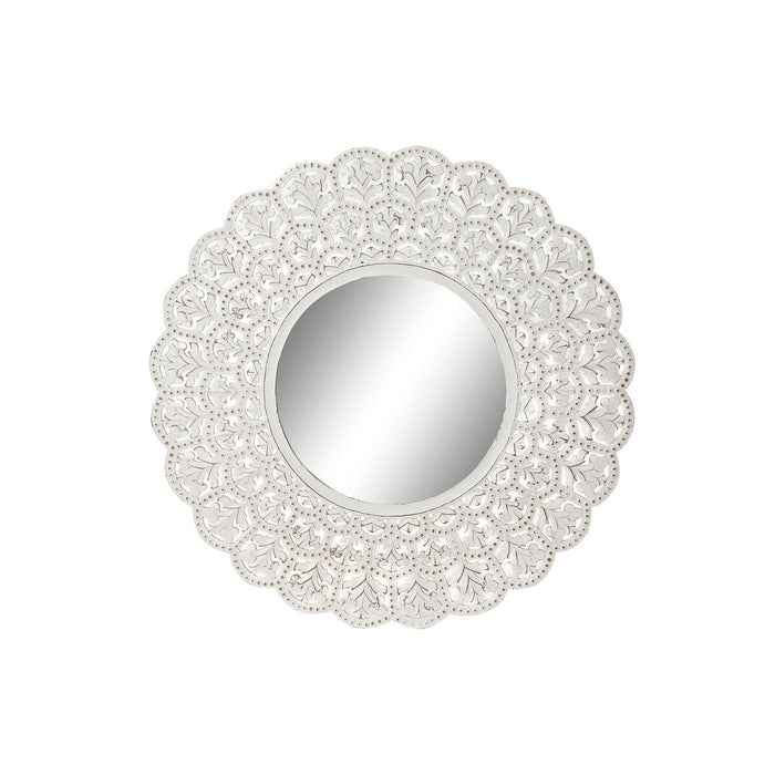 Стенно огледало Home ESPRIT Бял Индианец Гранитогрес 89 x 2 x 89 cm