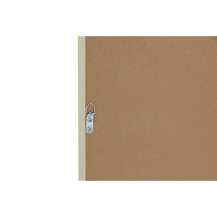 Пластно Home ESPRIT Бял Естествен Boho 60 x 3 x 60 cm (2 броя)