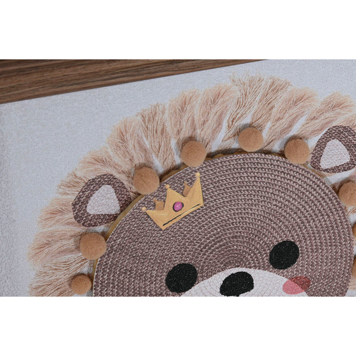 Пластно Home ESPRIT Бял Естествен Детски Животни 30 x 2,6 x 30 cm (3 броя)