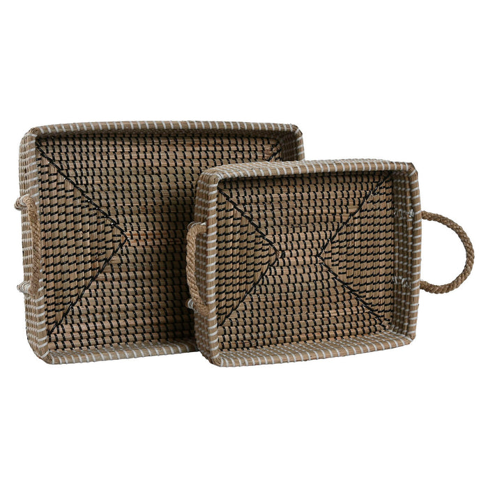 Игра на Кошници Home ESPRIT Естествено влакно Естествен Град 41 x 32 x 16 cm